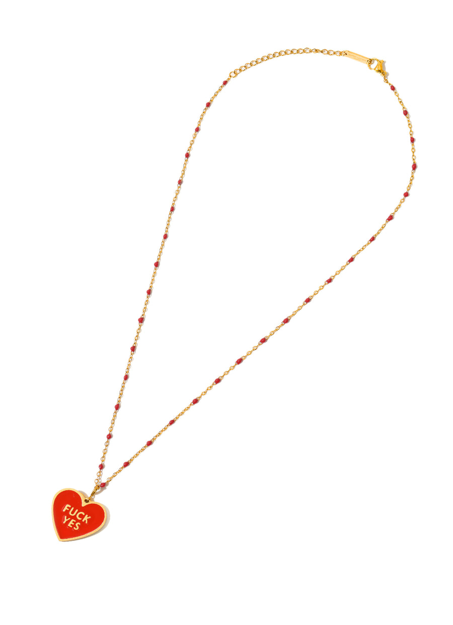 Fuck Yes Necklace • Red