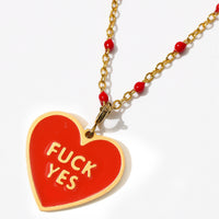 Fuck Yes Necklace • Red