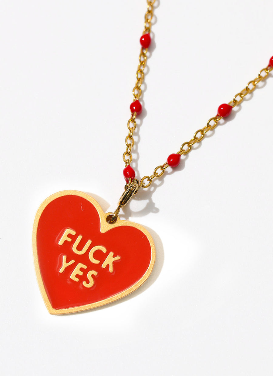 Fuck Yes Necklace • Red