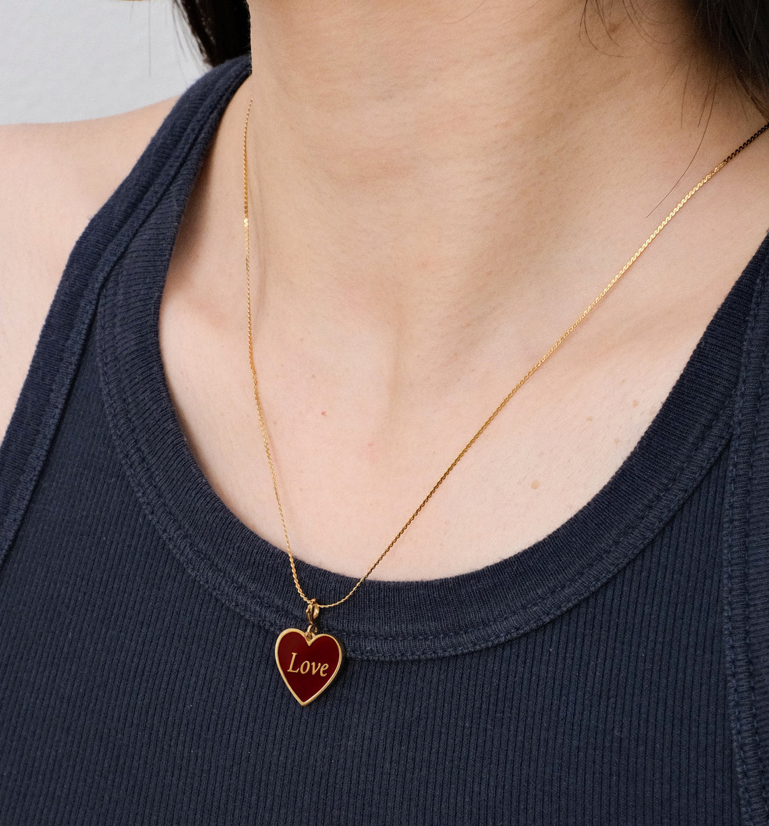 Lust/Love Reversible Pendant • Black/Wine