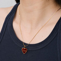 Lust/Love Reversible Pendant • Black/Wine