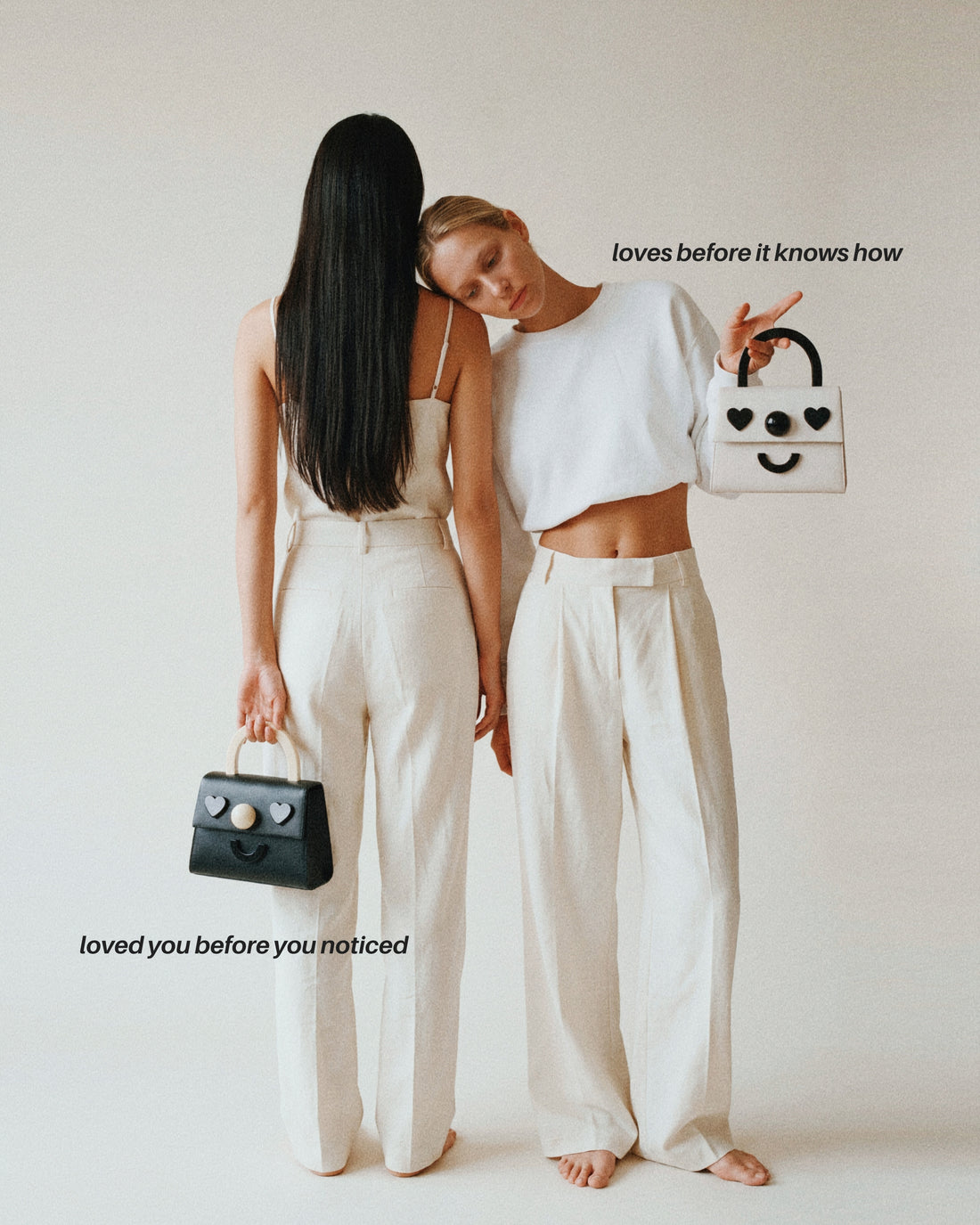 The Hopeless Romantic Bag with Strap  • Beige