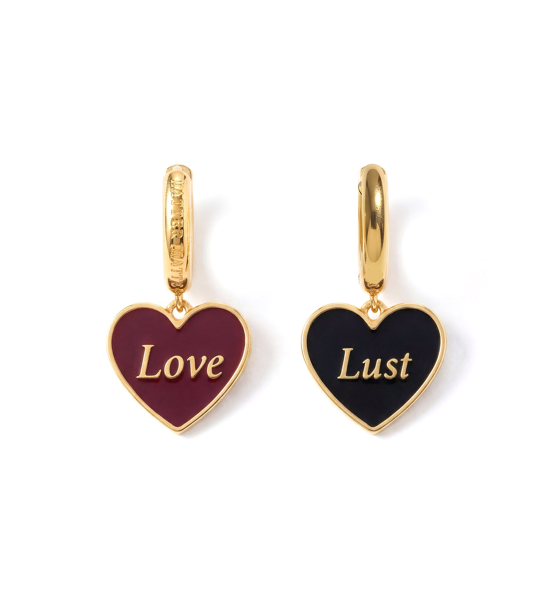 Love/Lust Earrings • Wine/ Black