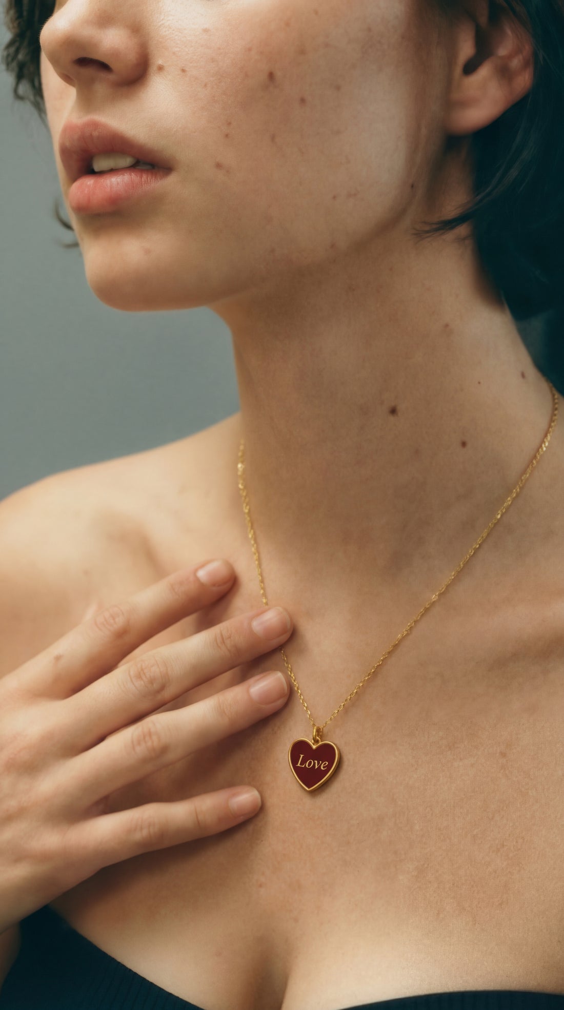 Love / Lust Necklace • Wine/ Black