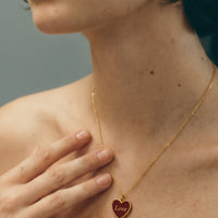 Love / Lust Necklace • Wine/ Black