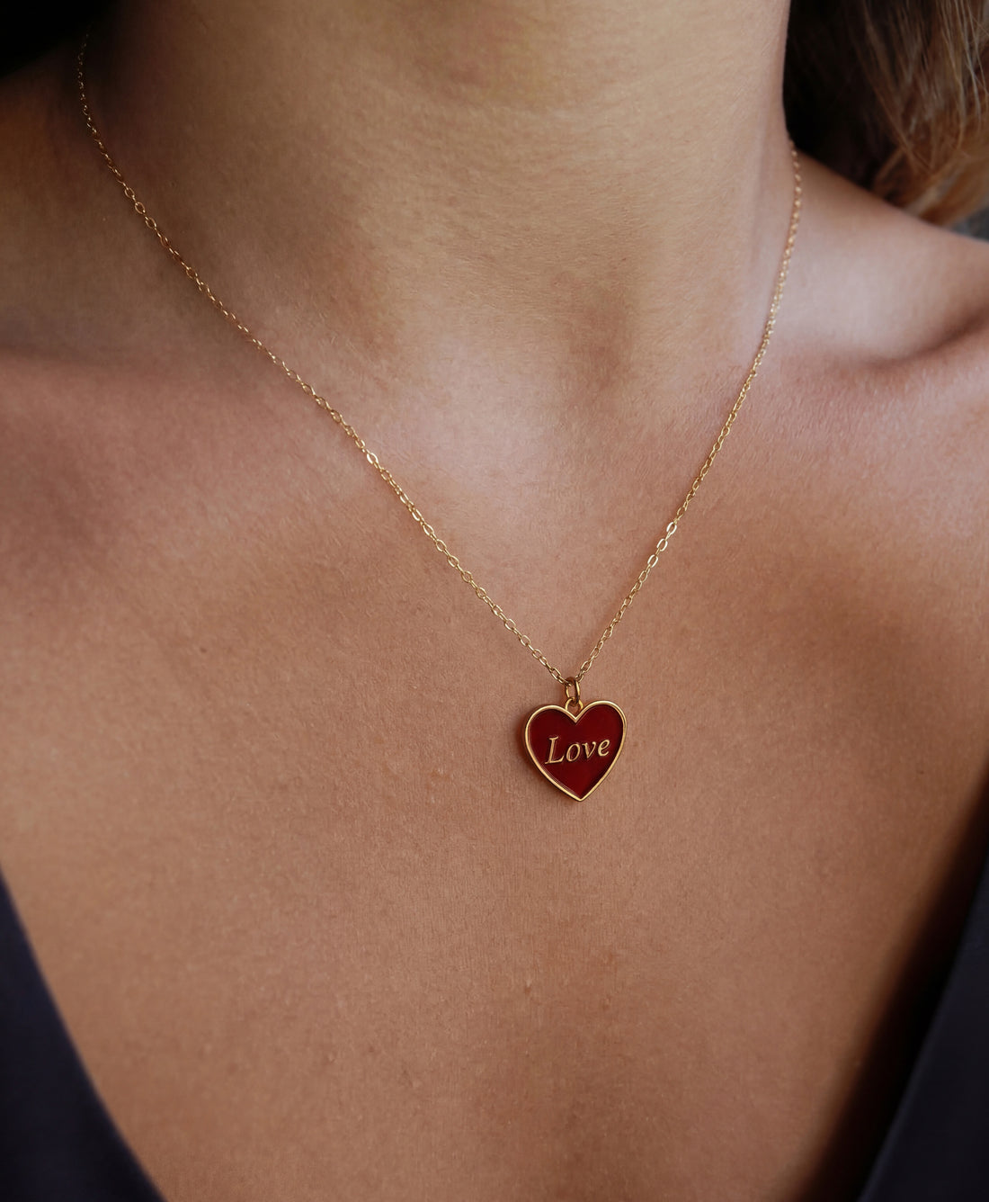 Love / Lust Necklace • Wine/ Black