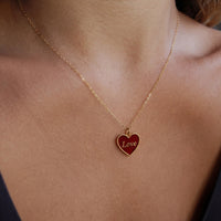 Love / Lust Necklace • Wine/ Black