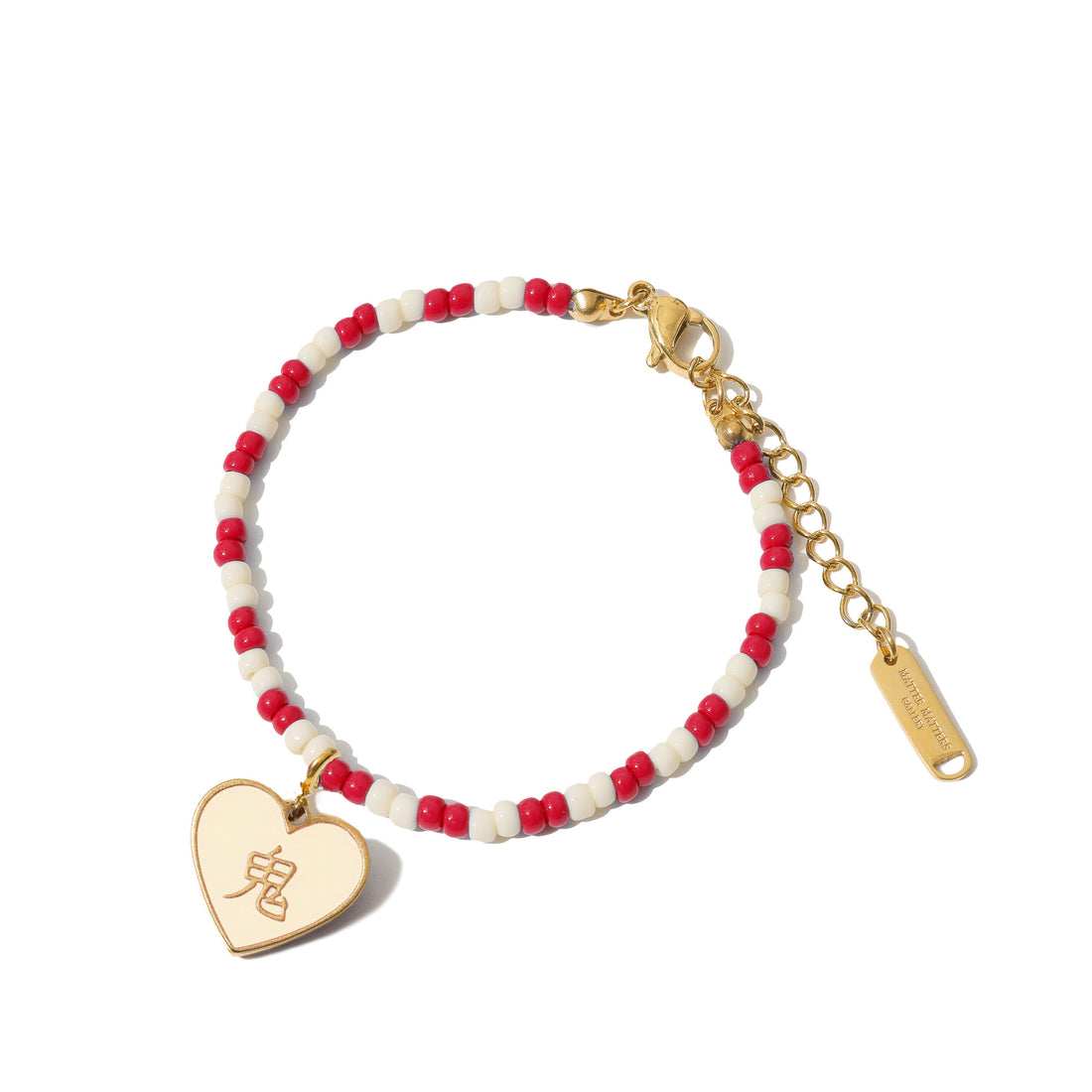 酒/鬼 Alcohol/Ghost / Bracelet • Red/Cream