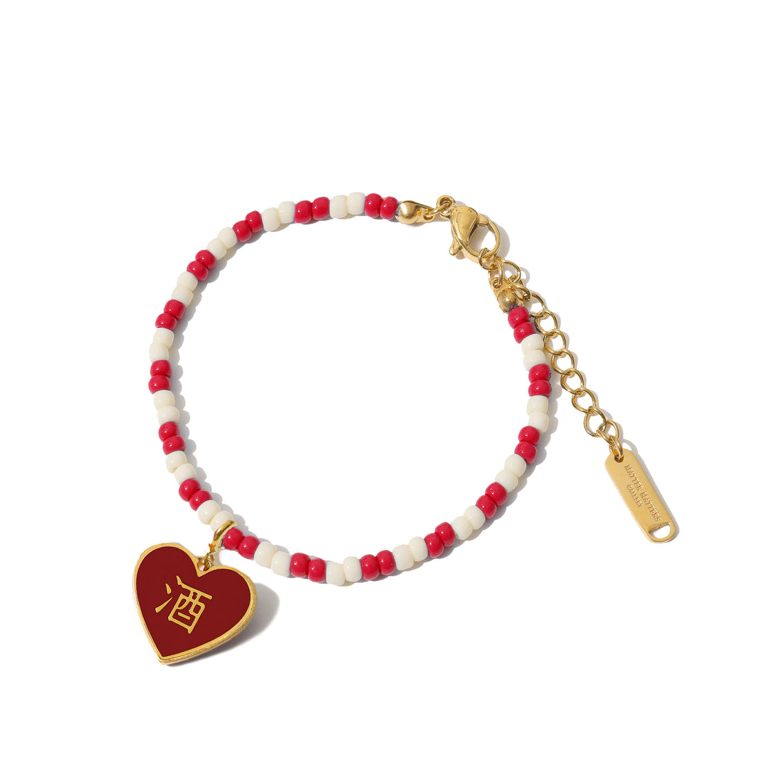 酒/鬼 Alcohol/Ghost / Bracelet • Red/Cream