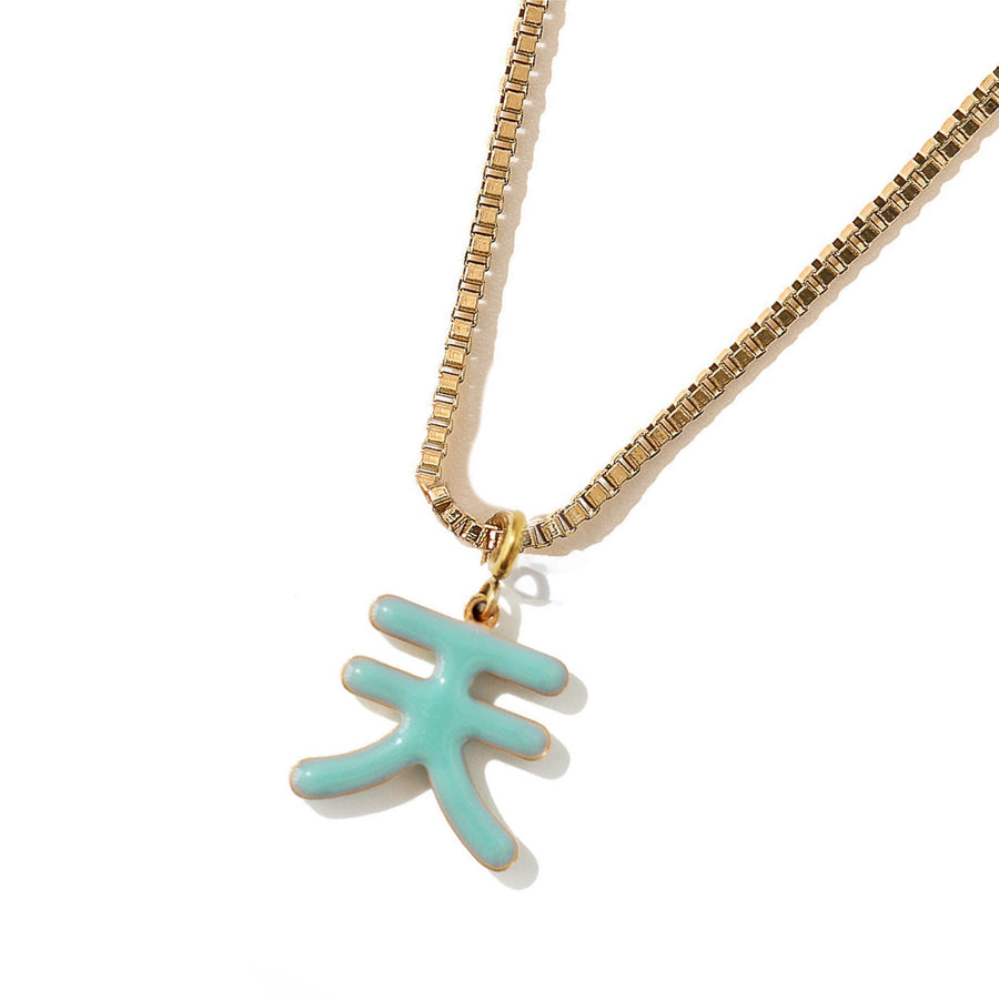 Five Elements / Divine Necklace • Sky Blue & Mint / Beige & White