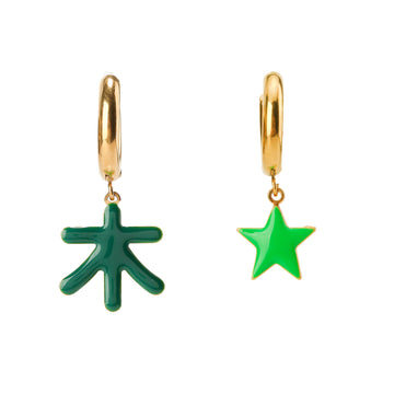 Universe / Jupiter Earrings • Green