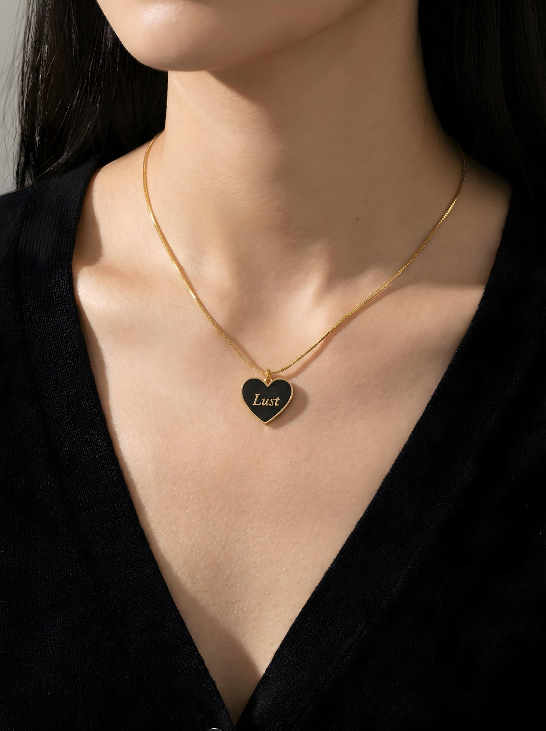 Love / Lust Necklace • Wine/ Black