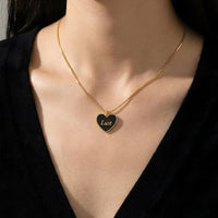 Love / Lust Necklace • Wine/ Black