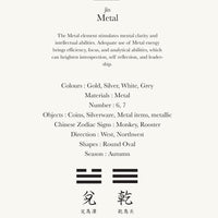 Five Elements / Metal Pendant • Gold & Beige