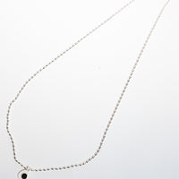 Onyx Sterling Silver Disc Pendant Necklace
