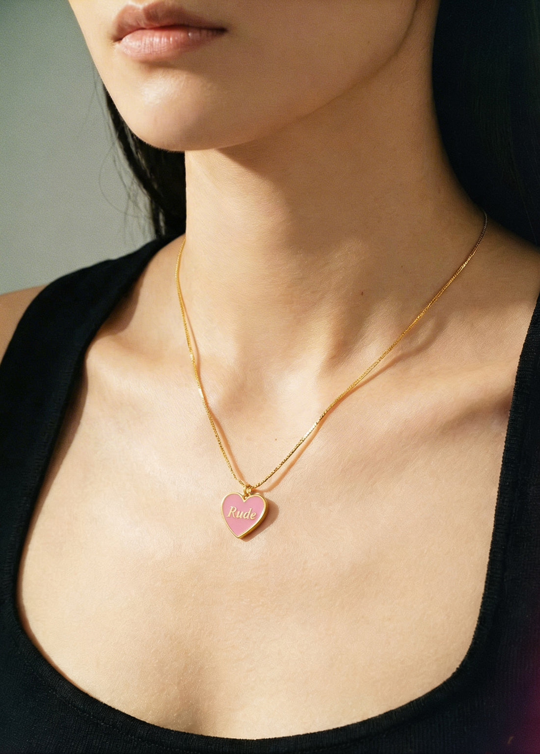 True/ Rude Necklace • Yellow/ Pink