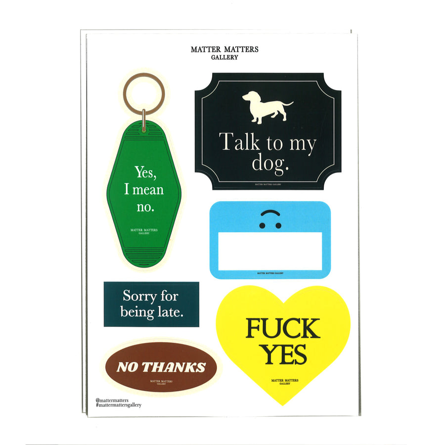 Manners Sticker Manners • Sticker Sheet – Matter Matters