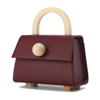 Diva Satchel Bag with Strap • Wine
