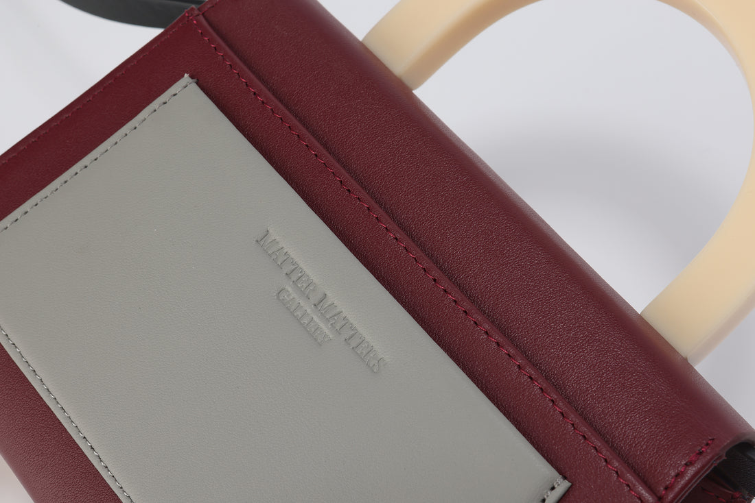 Diva Satchel Bag with Strap • Wine