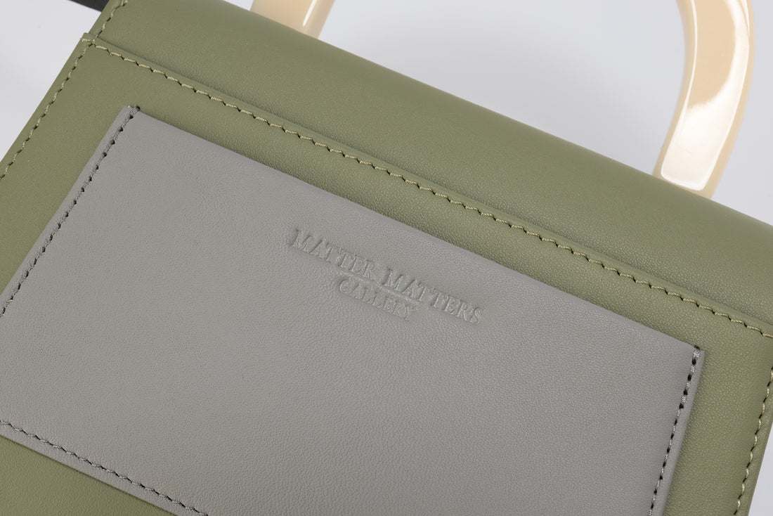 Diva Satchel Bag with Strap • Olive
