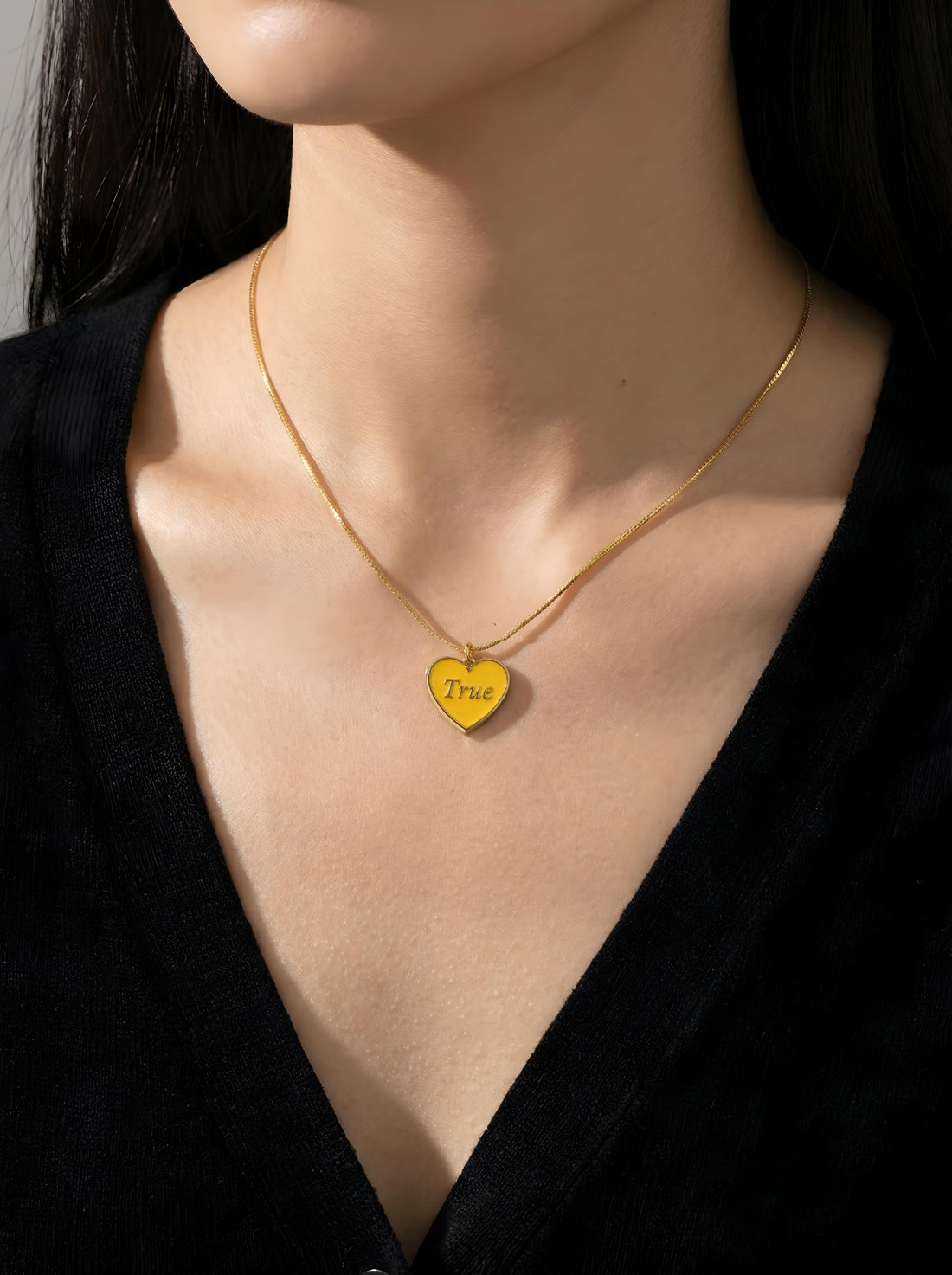 True/ Rude Necklace • Yellow/ Pink