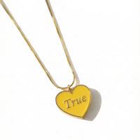 True/ Rude Necklace • Yellow/ Pink
