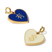 有/$ Have/ Money Reversible Pendant • Navy/Beige