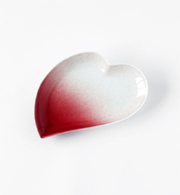 XI XING LE / Heart Trinket Dish • White Peach
