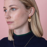 Fuck Yes Earrings Beige / Reversible