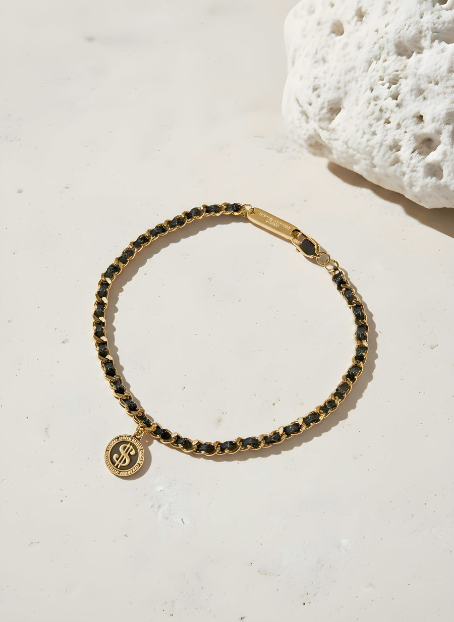 Billion Dollar Coin Chain Woven Bracelet