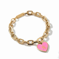 酒 / 鬼 Bold Chain Bracelet • Black/Pink