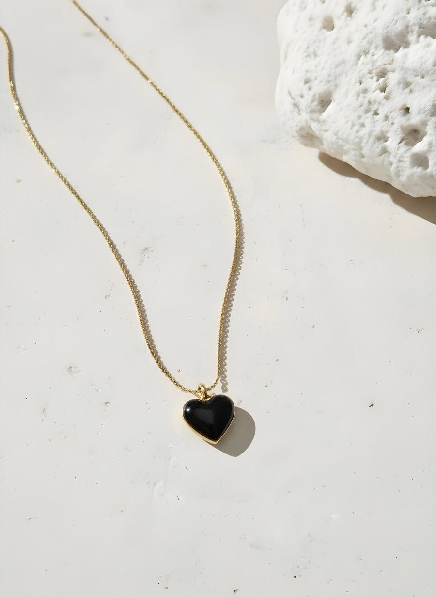 Humble Heart Necklace • Black & White