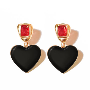 Precious Heart Earrings • Shimmer Red