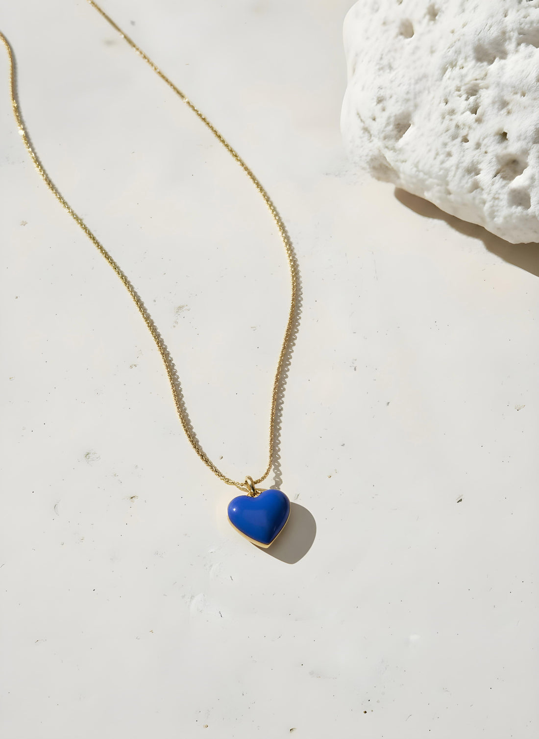 Humble Heart Necklace • Green & Cobalt