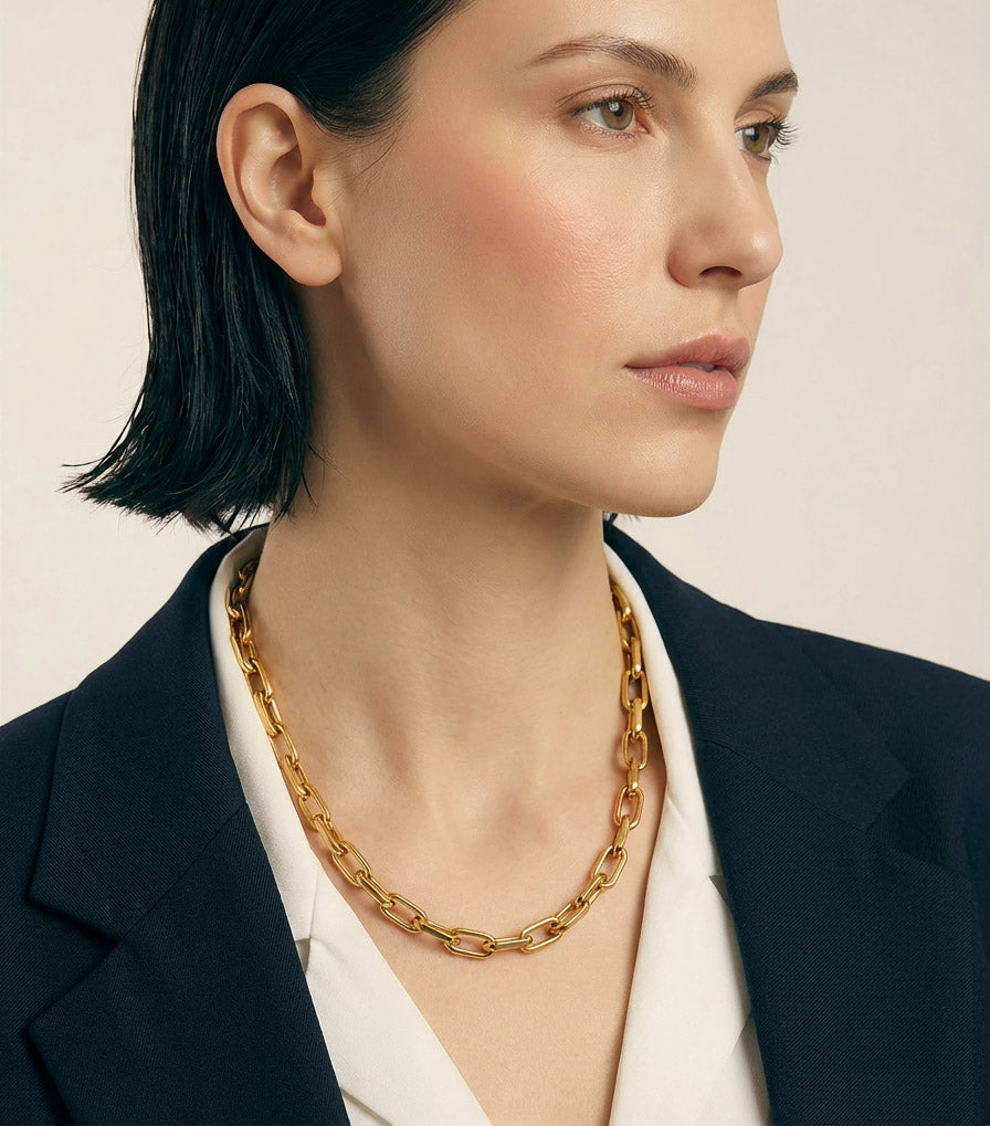 Chunky Bold Chain Necklace • Gold