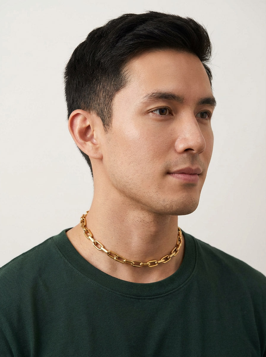 Chunky Bold Chain Necklace • Gold