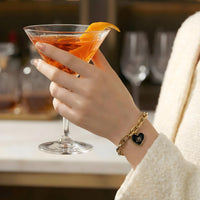 酒 / 鬼 Bold Chain Bracelet • Black/Pink