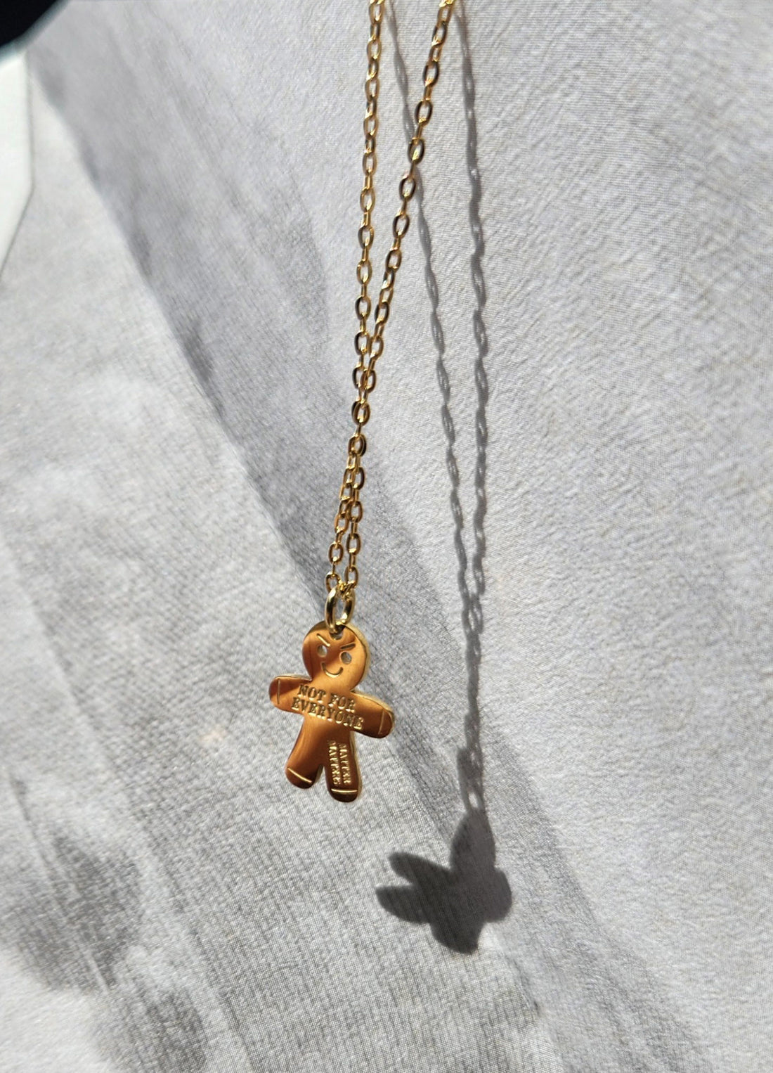 Not Anyone's Gingerbread Man Necklace • Gold