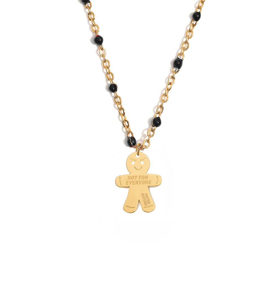 Not Anyone's Gingerbread Man Necklace • Gold