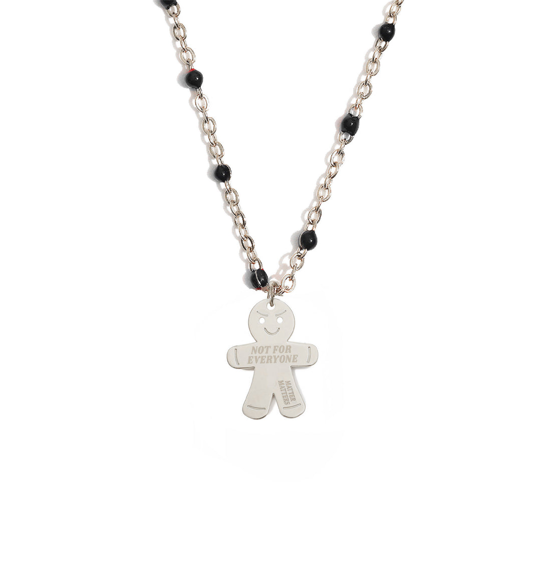 Not Anyone's Gingerbread Man Necklace • steel