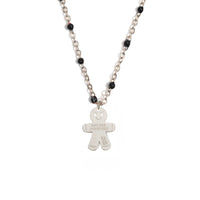 Not Anyone's Gingerbread Man Necklace • steel