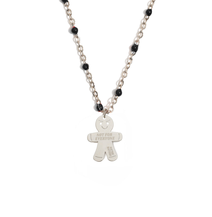 Not Anyone's Gingerbread Man Necklace • steel