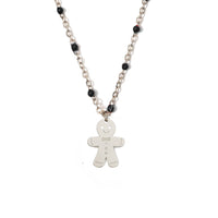 Not Anyone's Gingerbread Man Necklace • steel