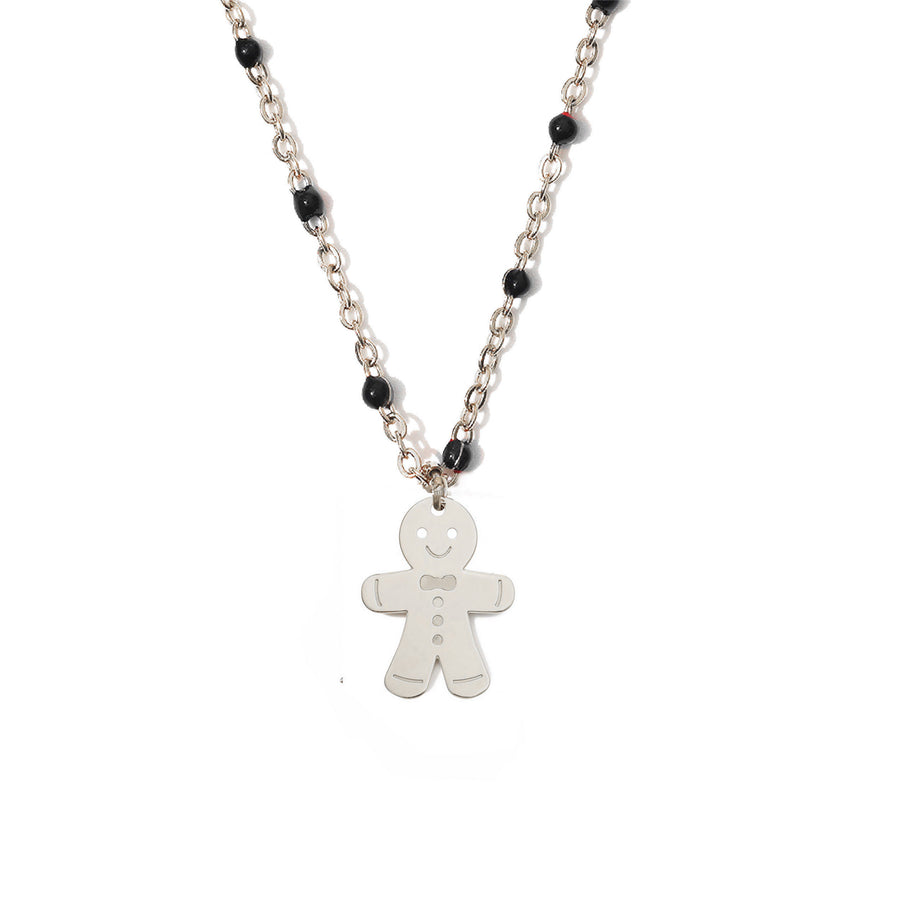 Not Anyone's Gingerbread Man Necklace • steel