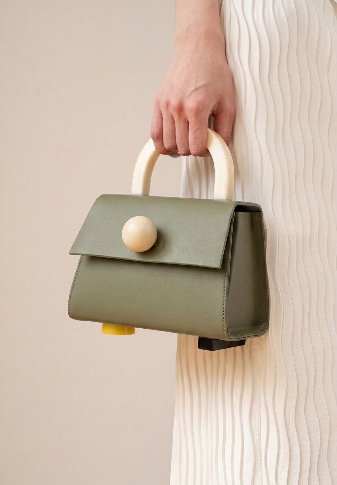 Diva Satchel Bag with Strap • Olive