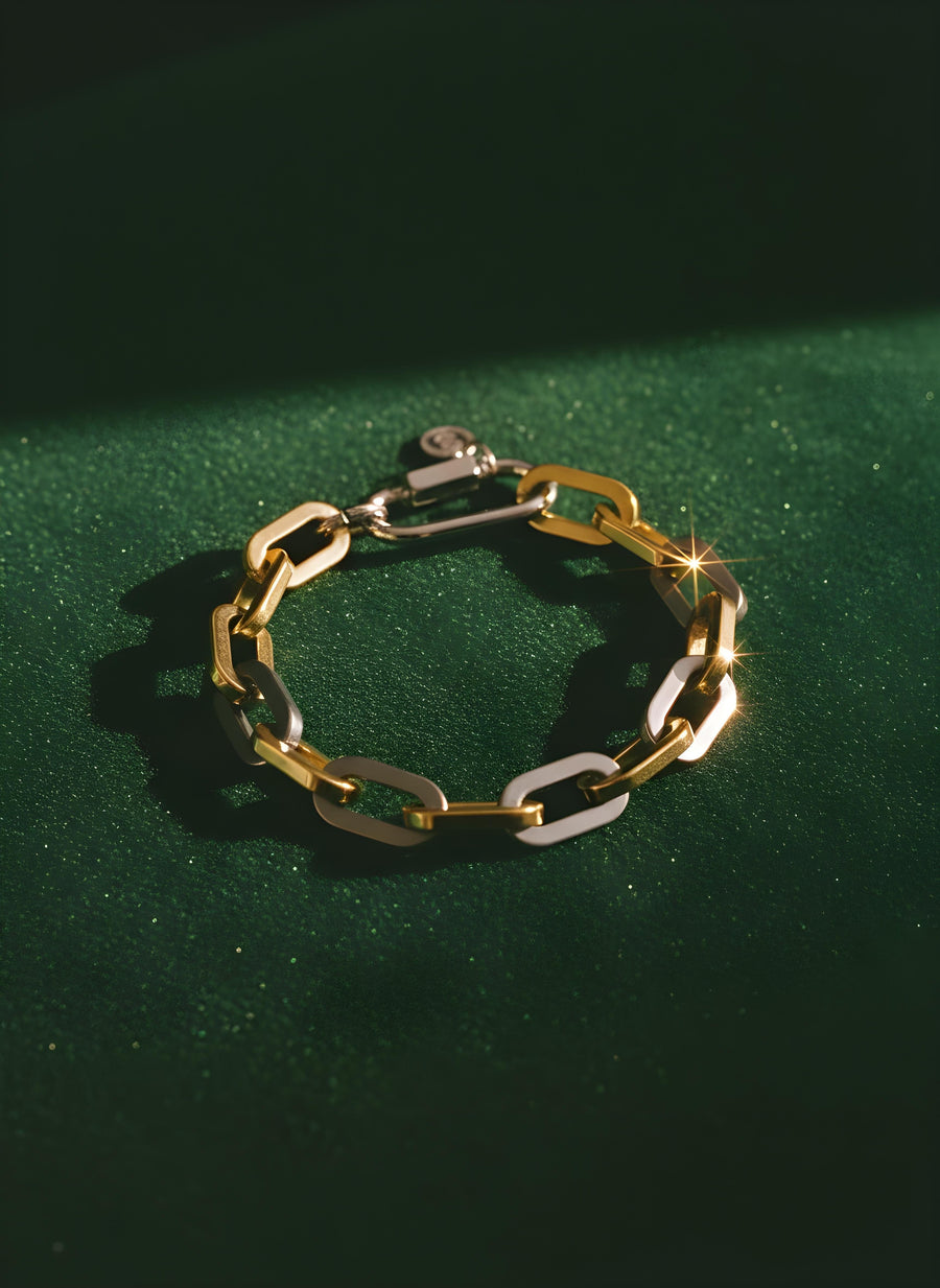 One Billion Coin Chunky Bracelet • Two Tone