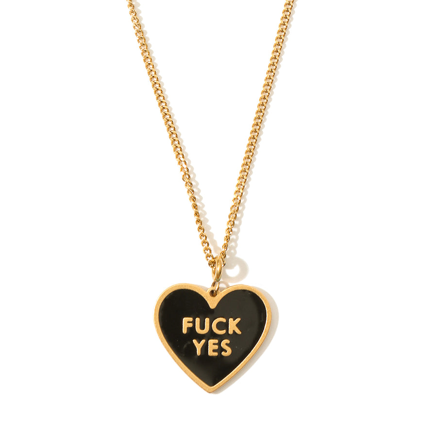 Fuck Yes Necklace • Black