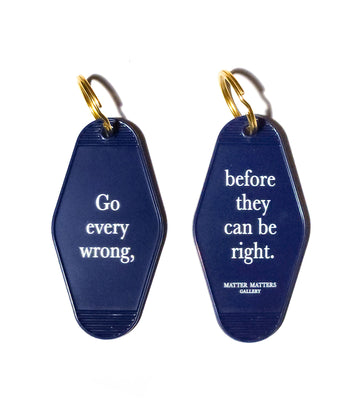 MMG Keyring • Navy • Go every wrong, before they can be right.
