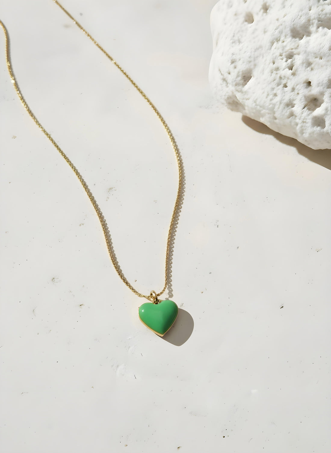 Humble Heart Necklace • Green & Cobalt