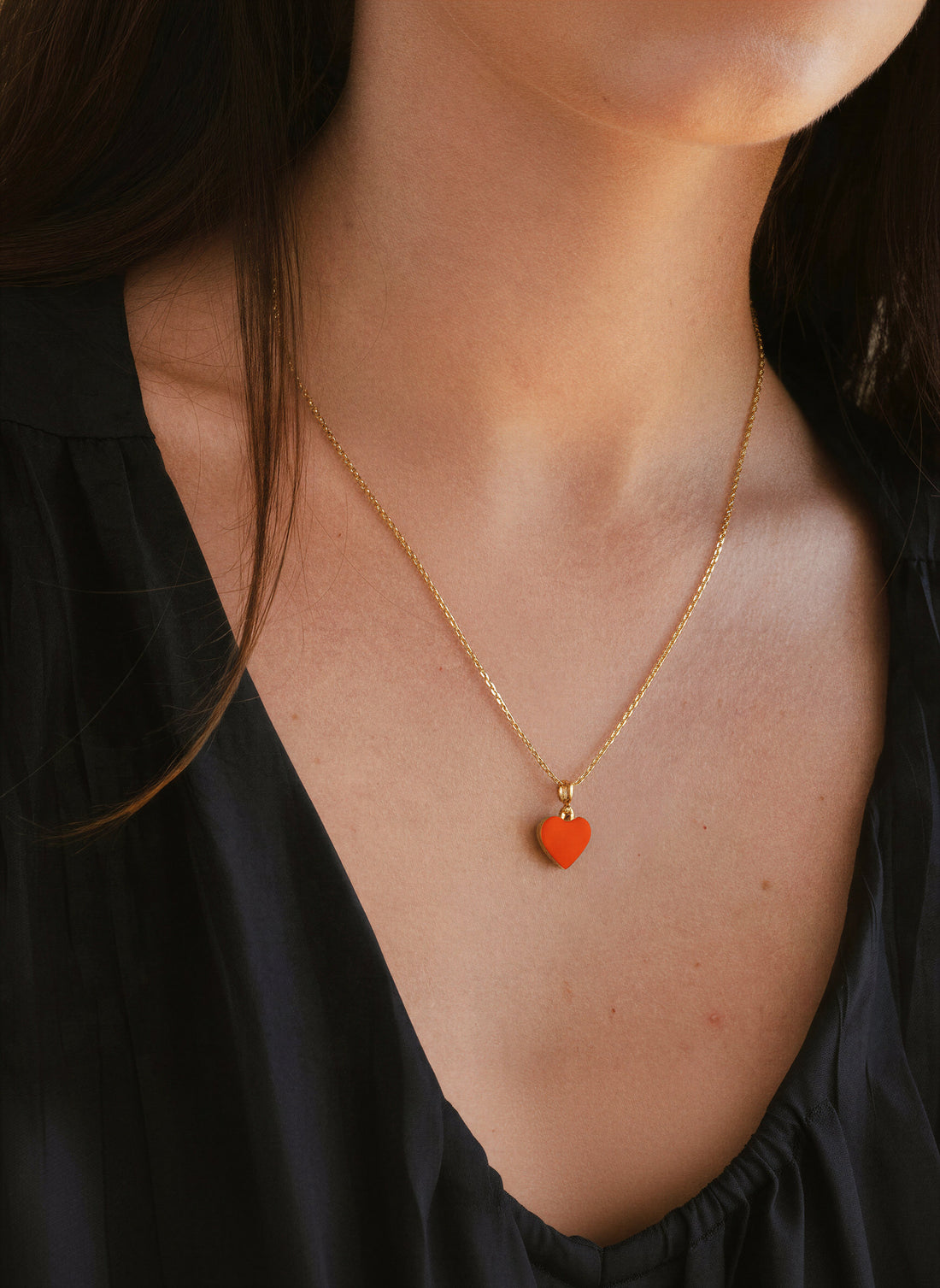 Humble Heart Necklace • Red & Pink